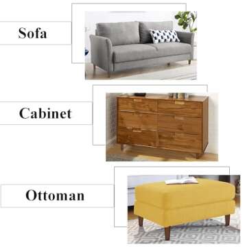 AORYVIC Furniture Legs Wood Sofa Legs Replacement Legs for Cabinet Vanity Couch Chair Dresser Pack of 4 (6 inch)