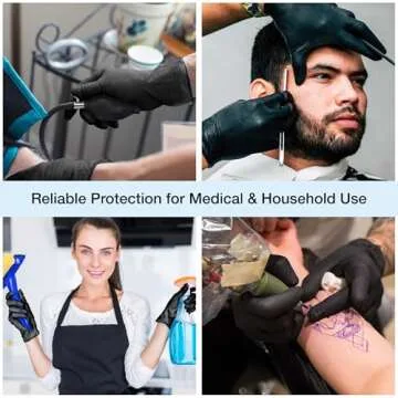 1st Choice Black Nitrile Disposable Gloves for Cooking