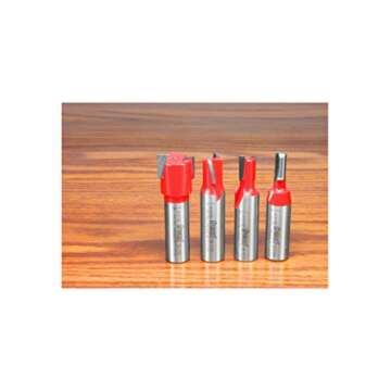 Freud 4PC Plywood Router Bit Set for Precision Cuts