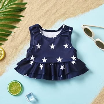 Aalizzwell Toddler Girls Independence Day Swimsuit 5T