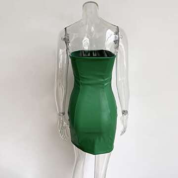 XLLAIS Strapless Tube Top Midi Dress for Elegant Events