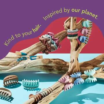 Eco-Friendly GOODY Planet Claw Clips - Stylish Hair Accessories