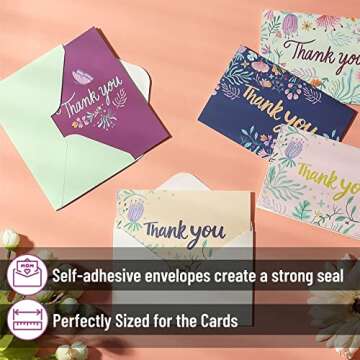 Mr. Pen- Thank You Cards, 20 Pack, Thank You Cards with Envelopes, Blank Thank You Cards, Assorted Cards, Thank You Notes Cards, Thank You Cards Pack, Thank You Card, Thank You Note Blank Inside