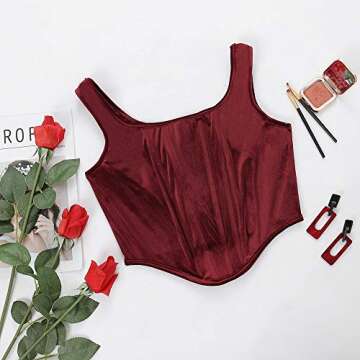 hirigin Sexy Women Push Up Bustiers Corsets Strapless Off Shoulder Slim Crop Tops Clubwear Party Outwear …