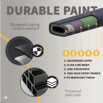 Hand Rails for Outdoor Steps, Matte Black U Shaped Handrails for Indoor Stairs, Non-Slip Stair Railing Industrial Wrought Iron Railing for Stairs Garden Loft Corridor, 1Pcs(Tall:90cm/3ft)