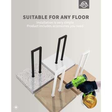 Hand Rails for Outdoor Steps, Matte Black U Shaped Handrails for Indoor Stairs, Non-Slip Stair Railing Industrial Wrought Iron Railing for Stairs Garden Loft Corridor, 1Pcs(Tall:90cm/3ft)