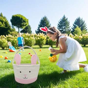 Easter Bunny Basket: Adorable Egg Hunt Essential for Kids