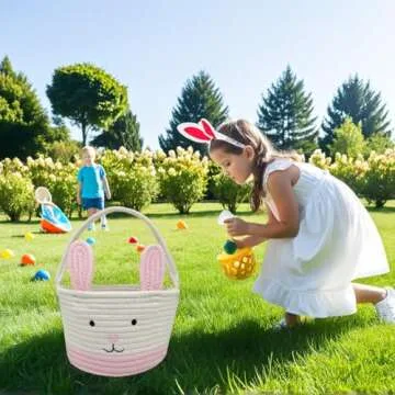 Easter Bunny Basket: Adorable Egg Hunt Essential for Kids