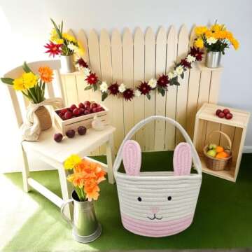 Easter Bunny Basket: Adorable Egg Hunt Essential for Kids
