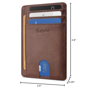 Buffway Slim RFID Blocking Leather Wallet for Everyone