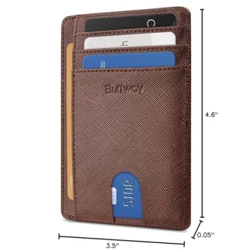 Buffway Slim RFID Blocking Leather Wallet for Everyone