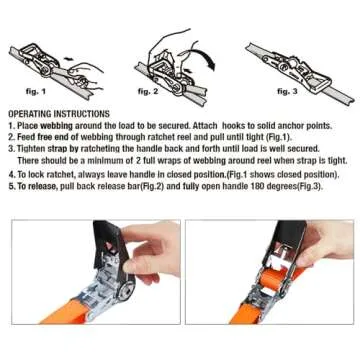 XSTRAP Ratchet Tie Down Straps - 4PK, 10 Ft Protection