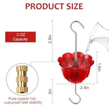 SIXTOYZF Ant Moat for Hummingbird Feeders 4 Pack