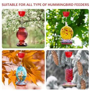 SIXTOYZF Ant Moat for Hummingbird Feeders 4 Pack