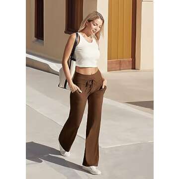 IUGA Wide Leg Yoga Pants for Women with Pockets