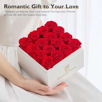 Eterfield Forever Flowers Preserved Roses Real Roses That Last a Year Rose Box Gifts for Her Mothers...