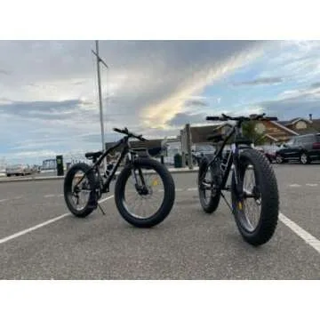 Outroad Fat Tire Mountain Bike with 26 inch Wheels, 21 Speed with High Carbon Steel Frame, Double Disc Brake and Front Suspension Anti-Slip Bikes