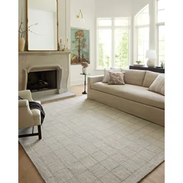 Loloi Chris Loves Julia x Francis Silver/Sky Area Rug for Modern Elegance