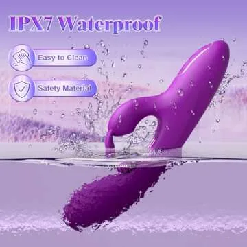 Rabbit Vibrator Clitoral Sex Toys: G Spot Vibrator Dildo Sex Toys with 9 Vibration Modes, Waterproof Female Silicone Stimulator for Clit Nipple Sex Games, Vibrating Wand Massager for Adults, Purple