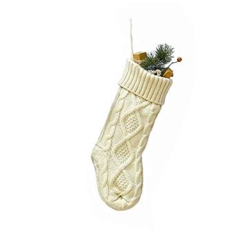 Meiosuns Christmas Stockings - Elegant Cable Knit for Holiday Cheer