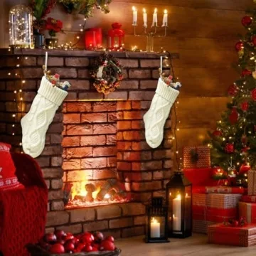 Meiosuns Cable Knit Christmas Stockings for Holiday Joy