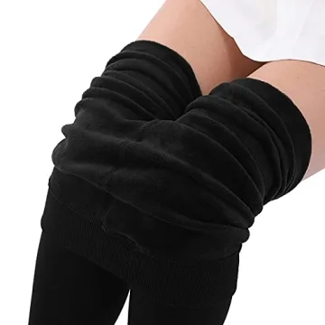 CHRLEISURE Women's Fleece Lined Winter Leggings