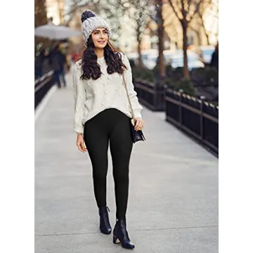 CHRLEISURE Women's Fleece Lined Winter Leggings