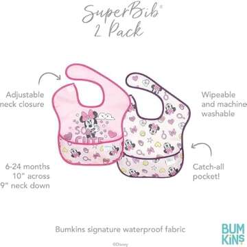 Bumkins SuperBib Disney Bibs for Baby 6-24 Months
