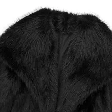Stylish Mtsebmves Women's Cropped Faux Fur Jacket for Winter