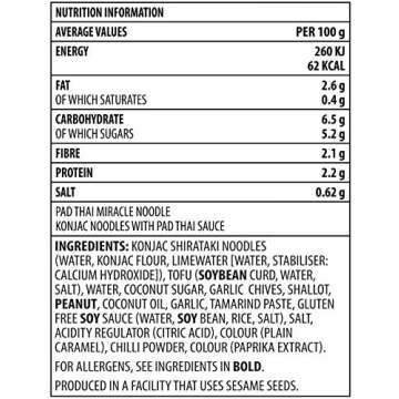 MIRACLE NOODLE Ready To Eat Pad Thai, 9.9 oz