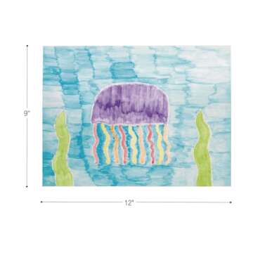 Pacon Corporation 4925 Watercolor Paper, 90lb., 9-Inch x11-Inch , 50SH/PK, White