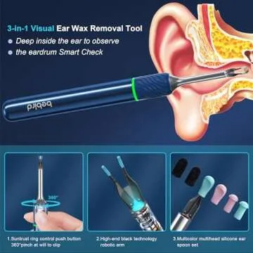 BEBIRD Ear Wax Removal Tool with 10MP Camera and Tweezers