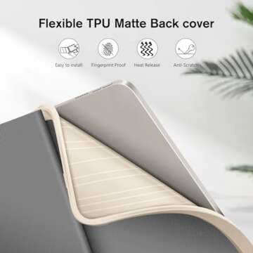 Fintie Keyboard Case for iPad Mini (A17 Pro) 7th Generation 2024 / iPad Mini 6th Gen 8.3 Inch, Soft TPU Back Cover with Magnetically Detachable Wireless Bluetooth Keyboard, Backlight/Starlight