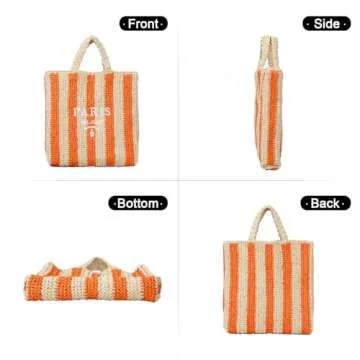 Stylish OWGSEE Straw Beach Bag for Summer Adventures
