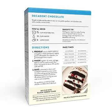 King Arthur Gluten Free Chocolate Cake Mix: Rich, Moist, and Delicious Dessert for Birthdays and Special Occasions - Non-GMO, Kosher, Non-Dairy Baking Mix (22 oz)
