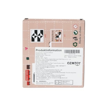 QZMTOY Wooden Blocks Puzzle Game - 80 Challenges