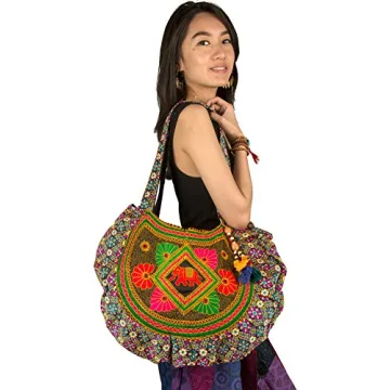 Colorful Handmade Floral Tote Bag for Women - Durable & Stylish