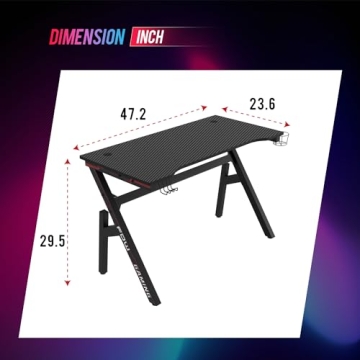 Ultimate Gaming Desk with Ergonomic Design and Accessories