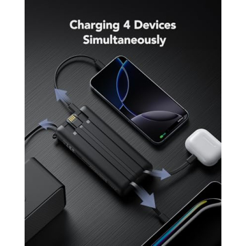 VRURC 20000mAh Portable Charger with Built-in Cables