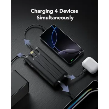 VRURC 20000mAh Portable Charger with Built-in Cables
