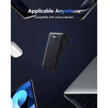 VRURC 20000mAh Portable Charger with Built-in Cables