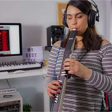 Akai Professional EWI4000S | Electronic Wind Instrument MIDI Controller with Built-In Sound Module, Headphone Jack & MIDI I/O