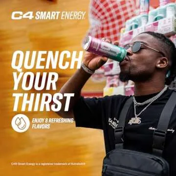 Cellucor C4 Smart Energy Drink - Sugar Free Performance Fuel & Nootropic Brain Booster, Coffee Substitute or Alternative | Strawberry Guava 12 Oz - 12 Pack