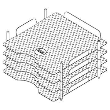 We R Memory Keepers, 12x12 Inch 4-Pack Stackable Trays, for Storing Paper, Letters, Scrapbooking Tools, and More, Organization System, Easy Assembly and Storage