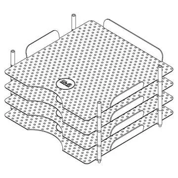 We R Memory Keepers, 12x12 Inch 4-Pack Stackable Trays, for Storing Paper, Letters, Scrapbooking Tools, and More, Organization System, Easy Assembly and Storage