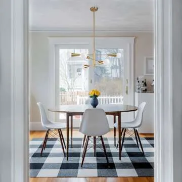 KAISITE Sputnik Chandelier Modern Gold Chandelier 6-Light E26 Mid Century Ceiling Light Fixture Heig...