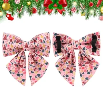 UP URARA PUP Christmas Dog Collar with Bow Tie