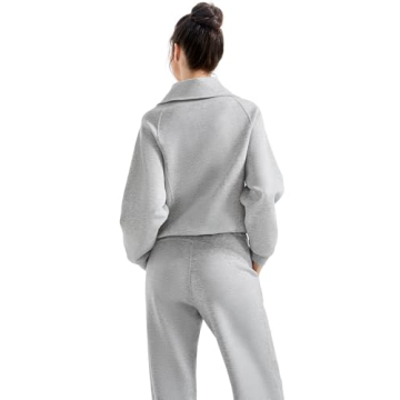 SUUKSESS Women's Cozy Modal Lounge Set Half Zip & Sweatpants