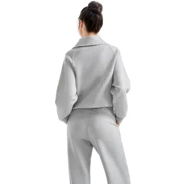 SUUKSESS Women's Cozy Modal Lounge Set Half Zip & Sweatpants