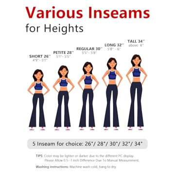 Tapata Women's Bootcut Dress Pants with Pockets and Comfort